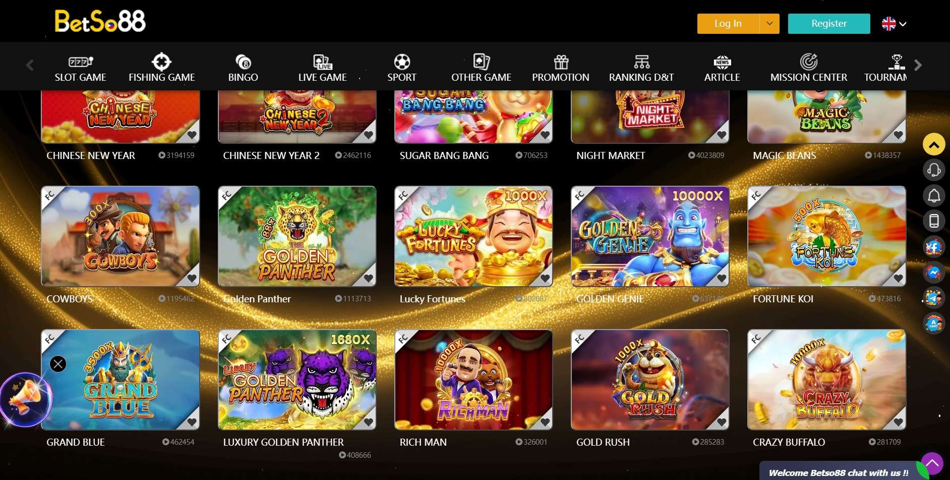 Play Golden Panther slot with free bonus at Betso88