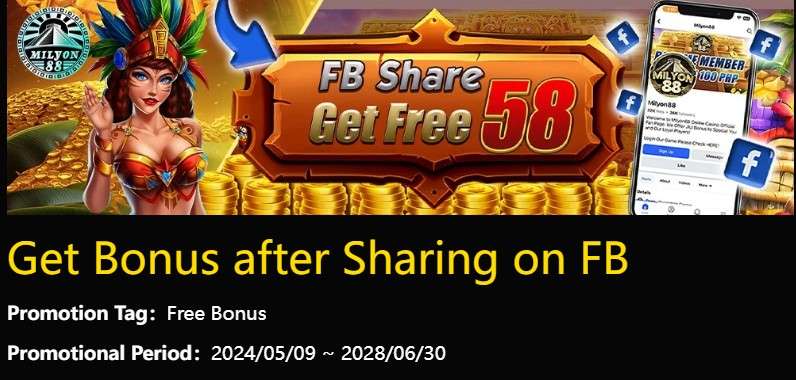 Free 58 bonus at Milyon88