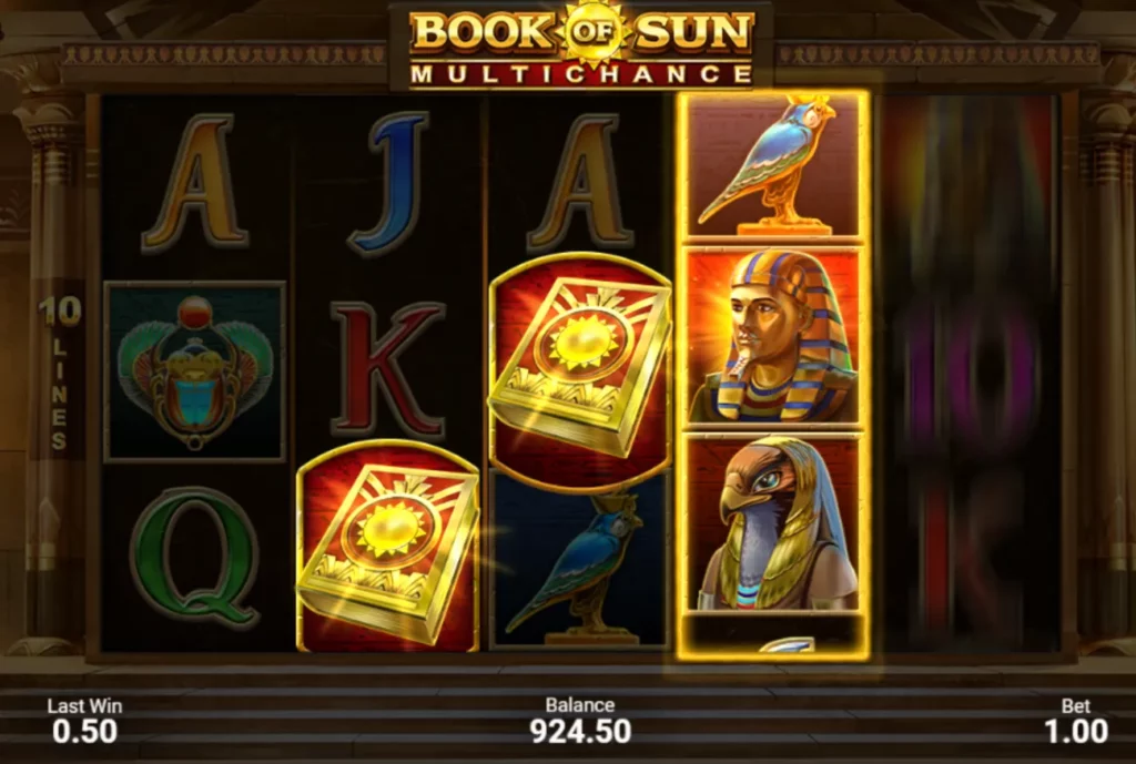 Book of Sun scatter trigger free spins