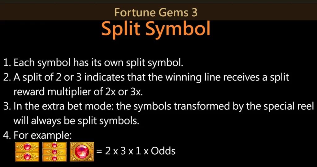 Split Symbol at Fortune Gems 3 JILI